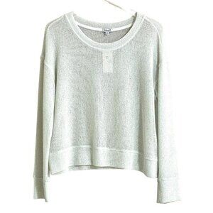 Splendid White Sweater Lightweight Knit Top Long Sleeve Eggshell Sz S NWT  $125